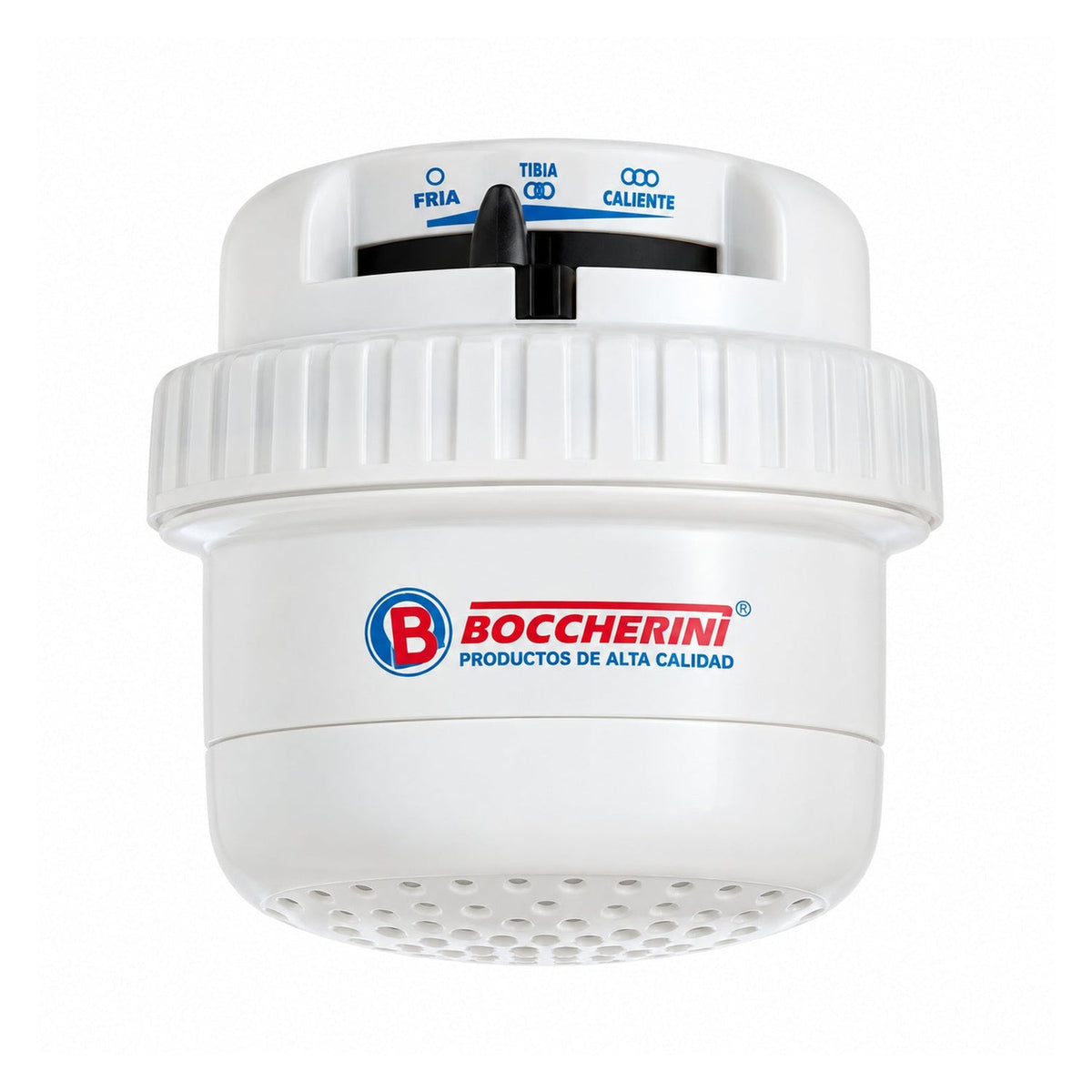 Producto sobre fondo blanco: Ducha Eléctrica Millenium Blanca Con Manguera 110V