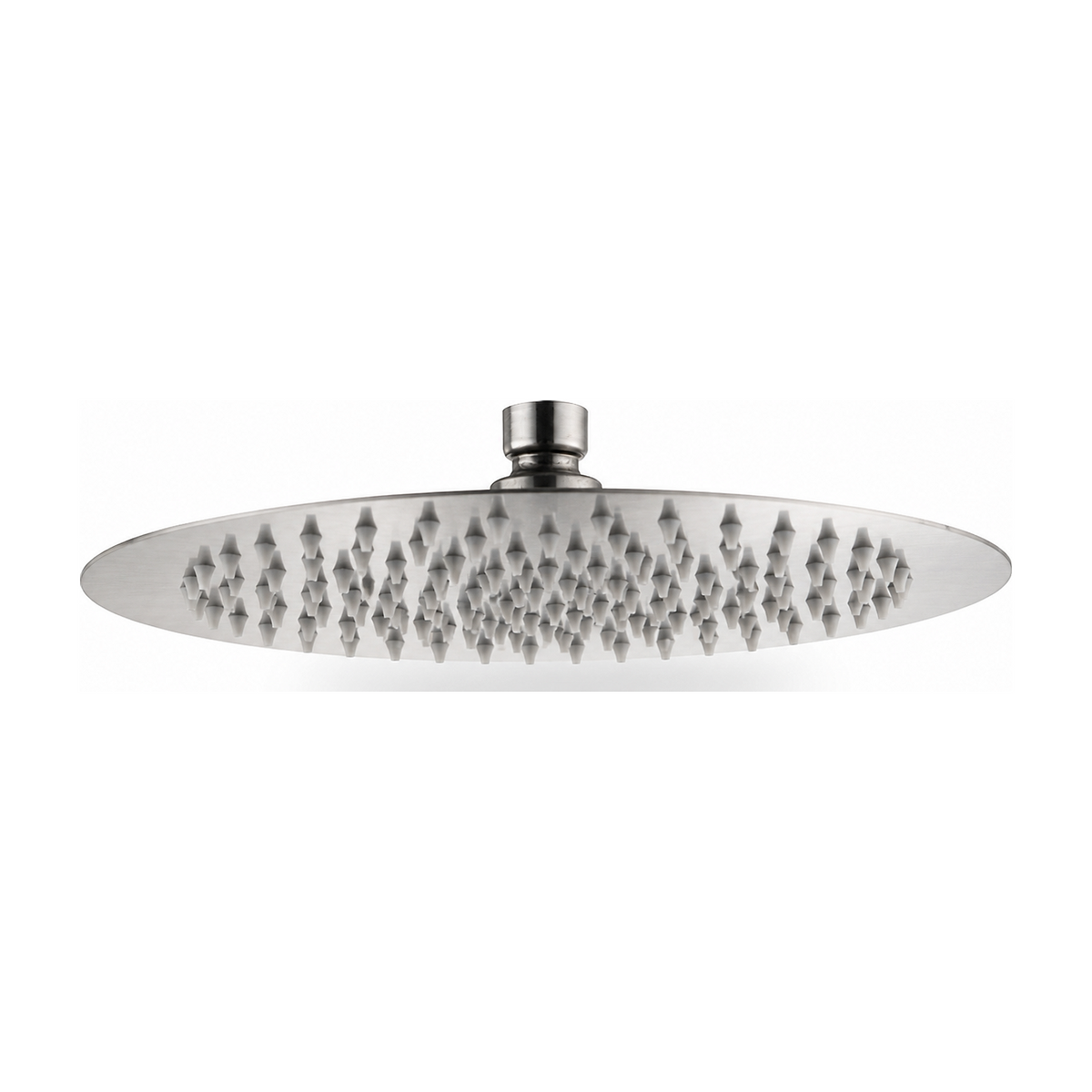 Cabezal de Ducha Circular de 10 Pulgadas en Acero Inoxidable completo sobre fondo blanco profesional