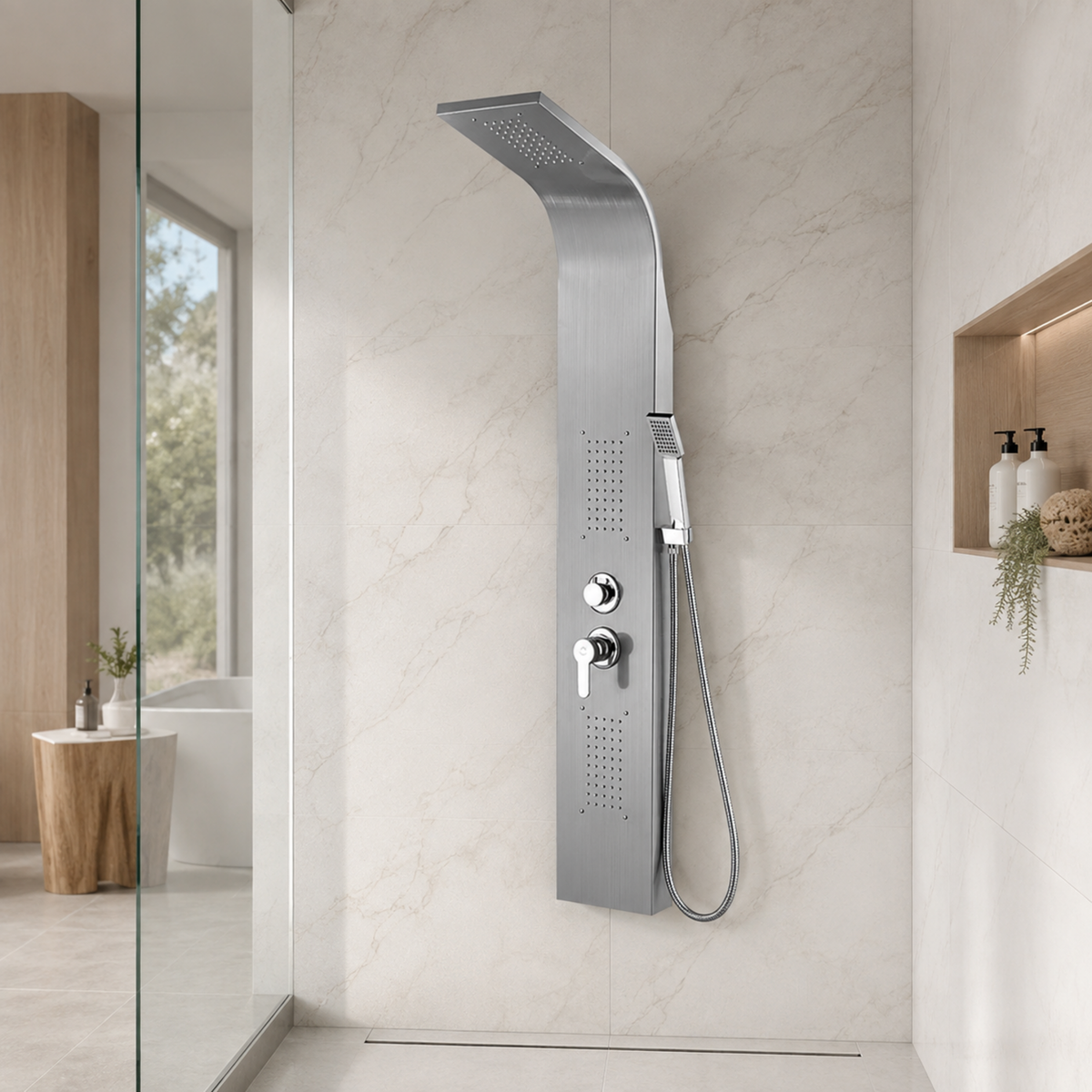 Torre de Ducha Fuscher en Acero Inoxidable 304 de 140 cm - imagen 1