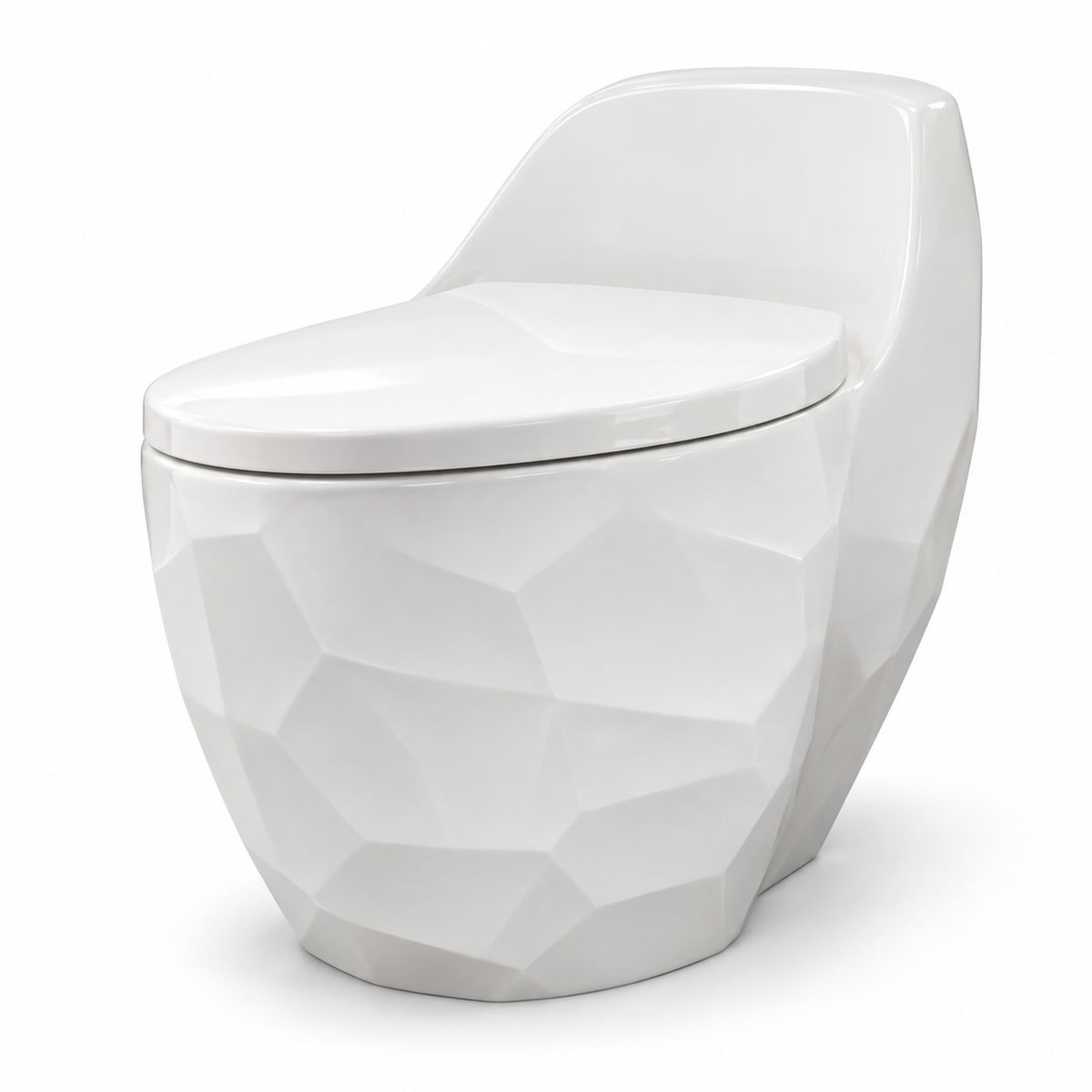 Sanitario 3D Blanco, vista de producto sobre fondo blanco