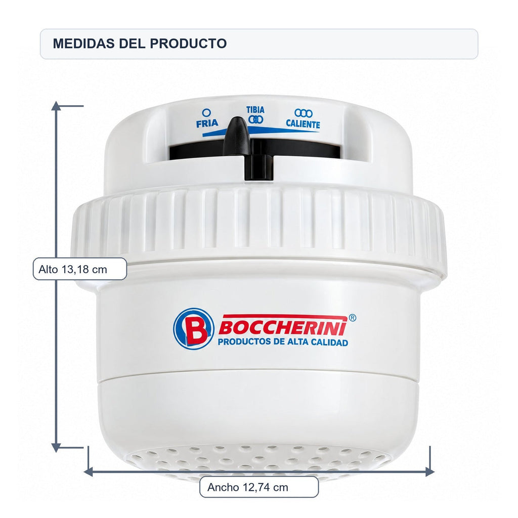 Medidas del producto: Ducha Eléctrica Millenium Blanca Con Manguera 110V