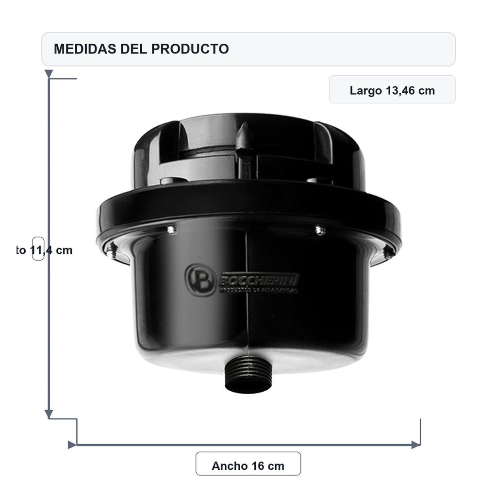 Medidas del producto: Ducha Eléctrica Fusion Dirigible Negra Sin Accesorios 110V