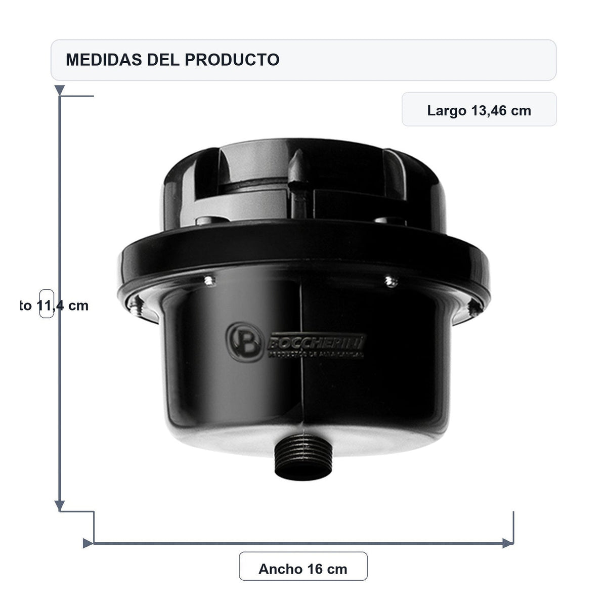 Medidas del producto: Ducha Eléctrica Fusion Dirigible Negra Sin Accesorios 110V