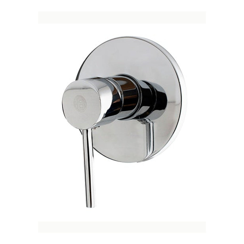 Registro monocontrol para ducha con escudo redondo cromado sobre fondo claro