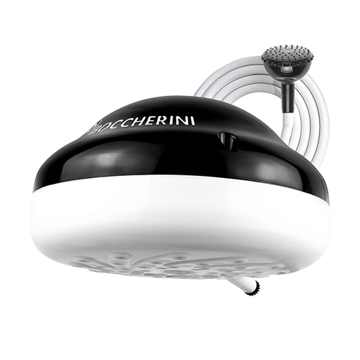 Ducha Premium Zent negra con manguera y miniducha