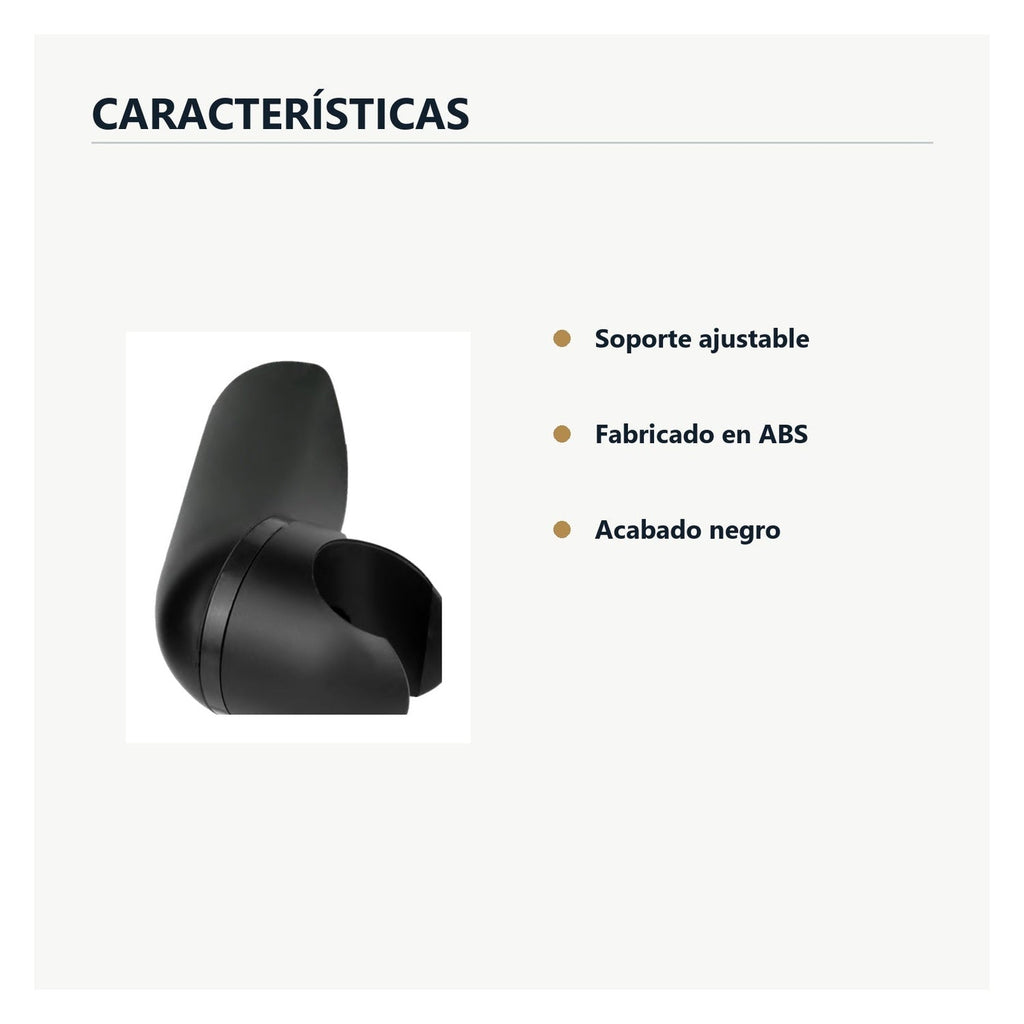 Características de soporte ajustable negro para teleducha