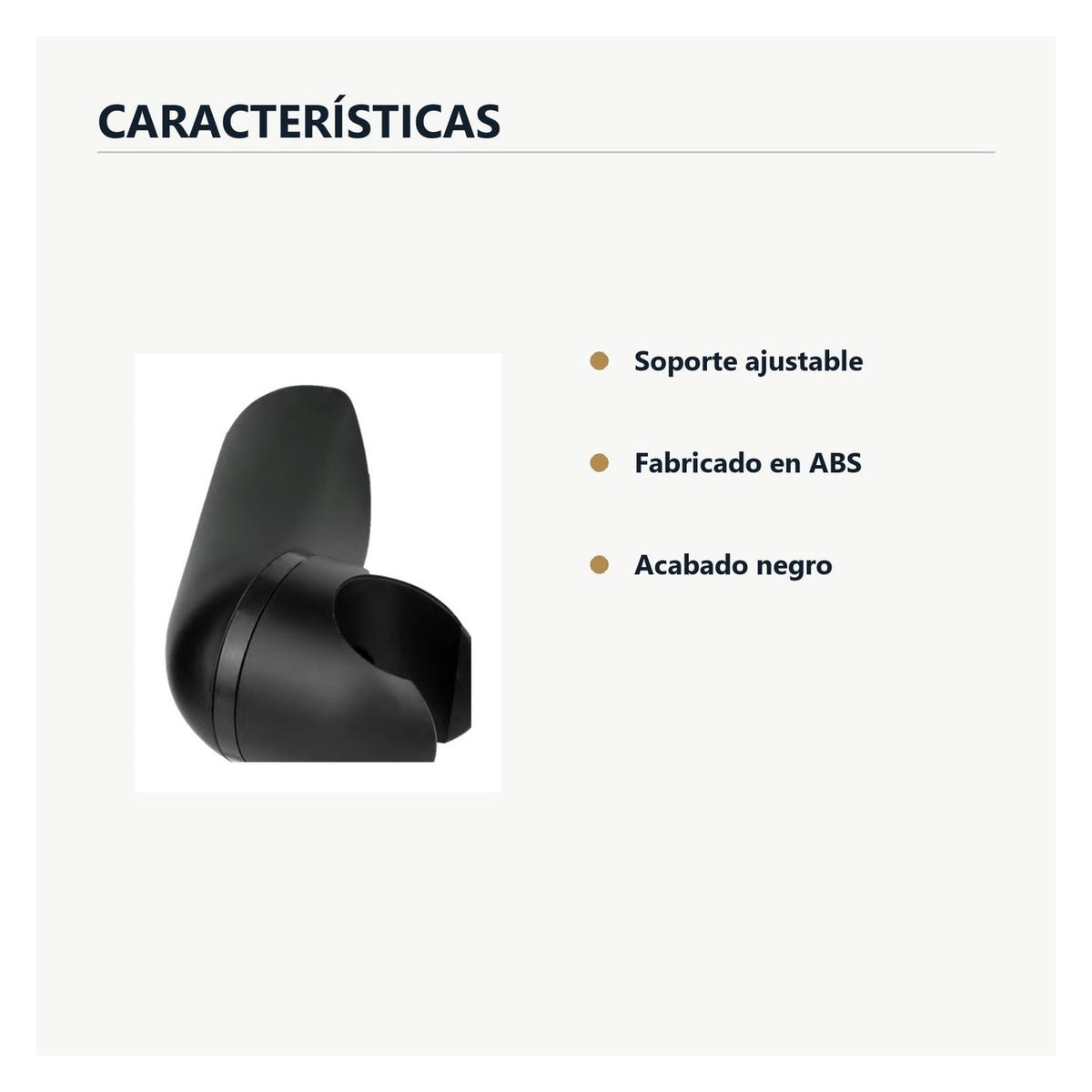 Características de soporte ajustable negro para teleducha