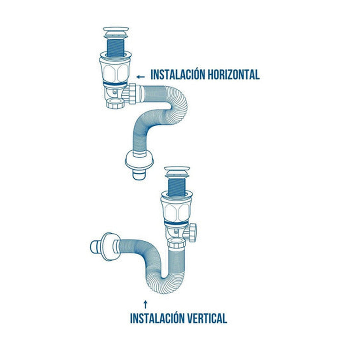 Pack X 3 Desague Push Sifon Universal Valvula Antiretorno - imagen 4