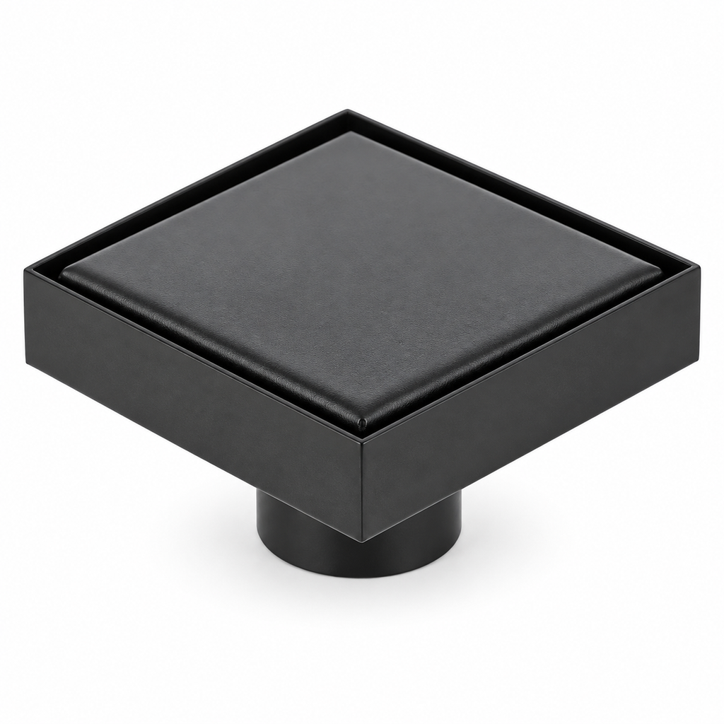 Rejilla de piso invisible negro mate 10 x 10 cm, vista de producto