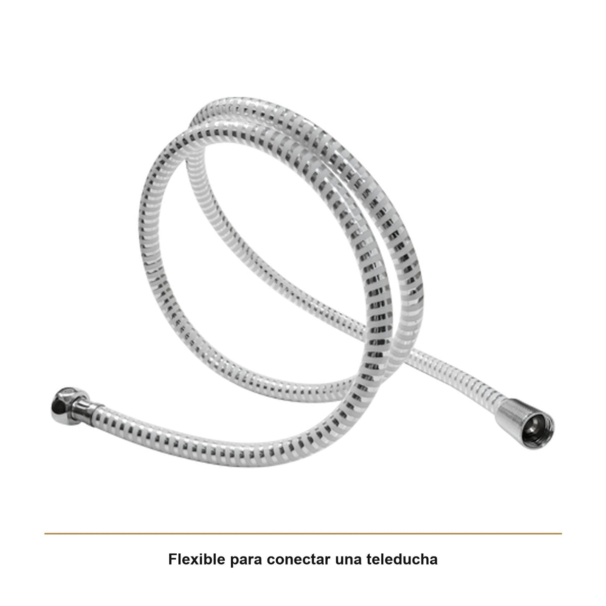 Detalle del producto — Manguera Flexible en PVC para Teleducha de 1,5 m Cromada