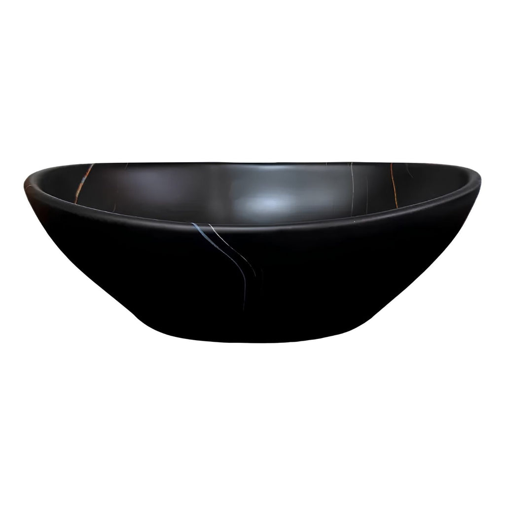 Lavamanos Sobreponer Estadio Negro Mate Veteado 41 X 34 X 14,5 cm