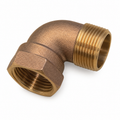 Codo de bronce hembra-macho de 3/4 pulgada en una unidad