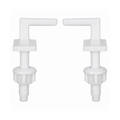 Kit de herrajes para asiento sanitario redondo x 2 sobre fondo blanco, producto completo.
