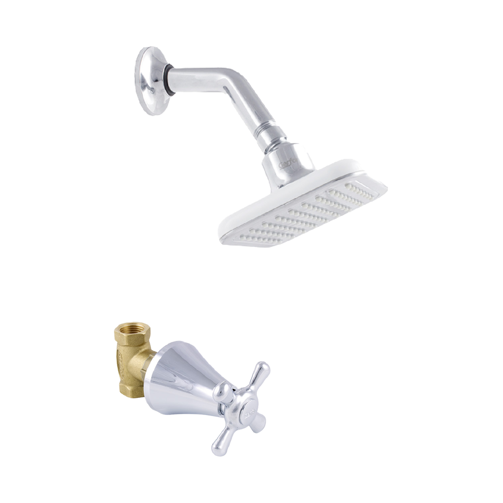 Conjunto registro de ducha Antius cromado — vista del producto
