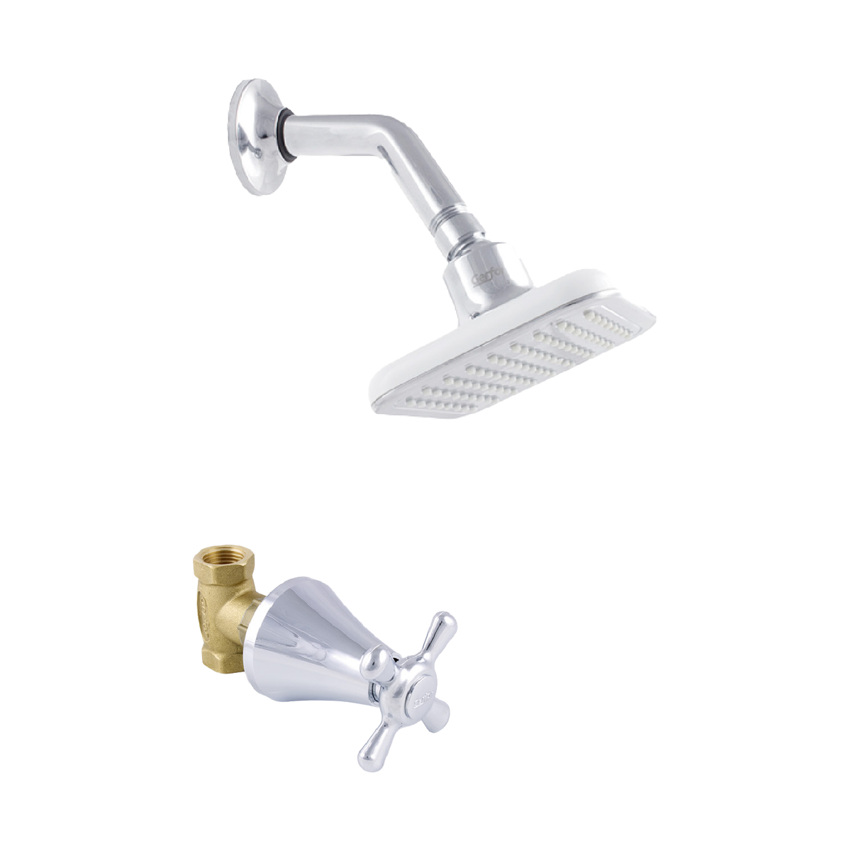 Conjunto registro de ducha Antius cromado — vista del producto