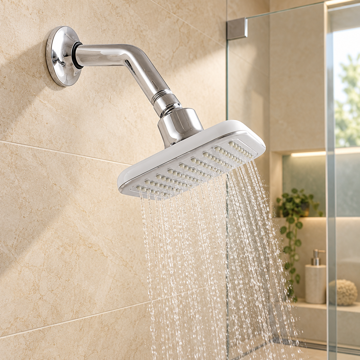 Ambientación de Regadera para ducha Alma cromada