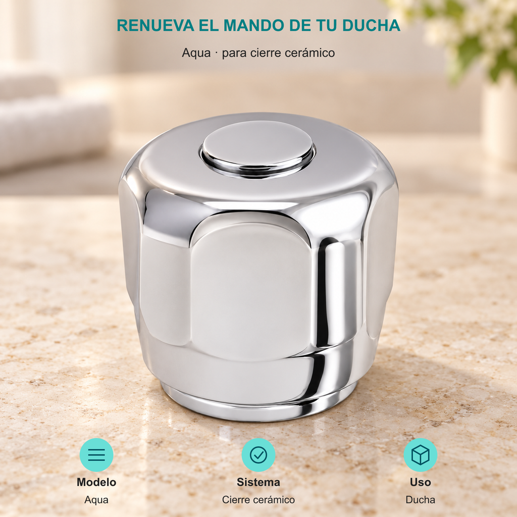 Aqua · para cierre cerámico. Modelo: Aqua. Sistema: Cierre cerámico. Uso: Ducha.