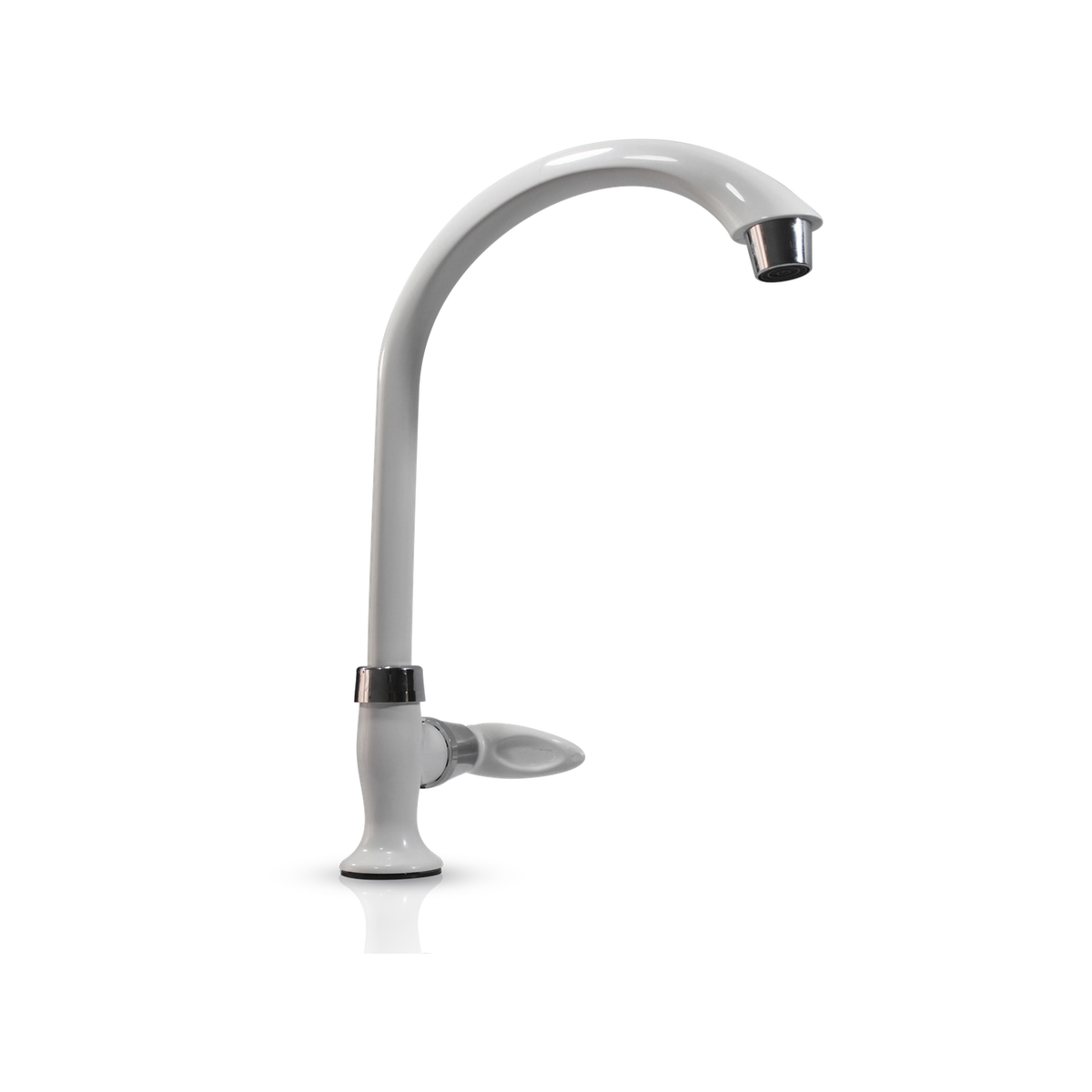 Vista del producto Llave individual para lavaplatos de mesa Slim Bianca blanca