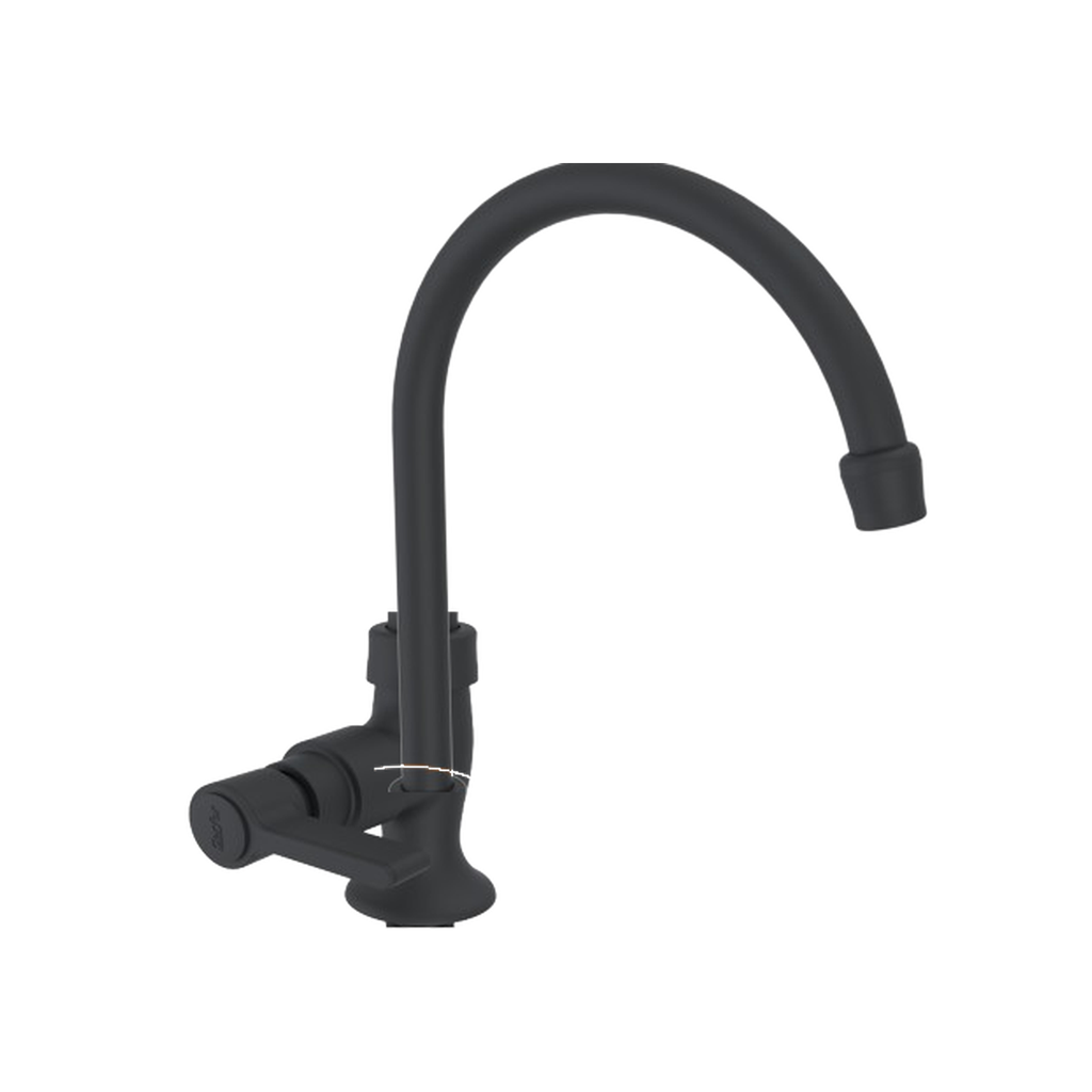Vista del producto Llave individual para lavaplatos de mesa Almaguer negro mate
