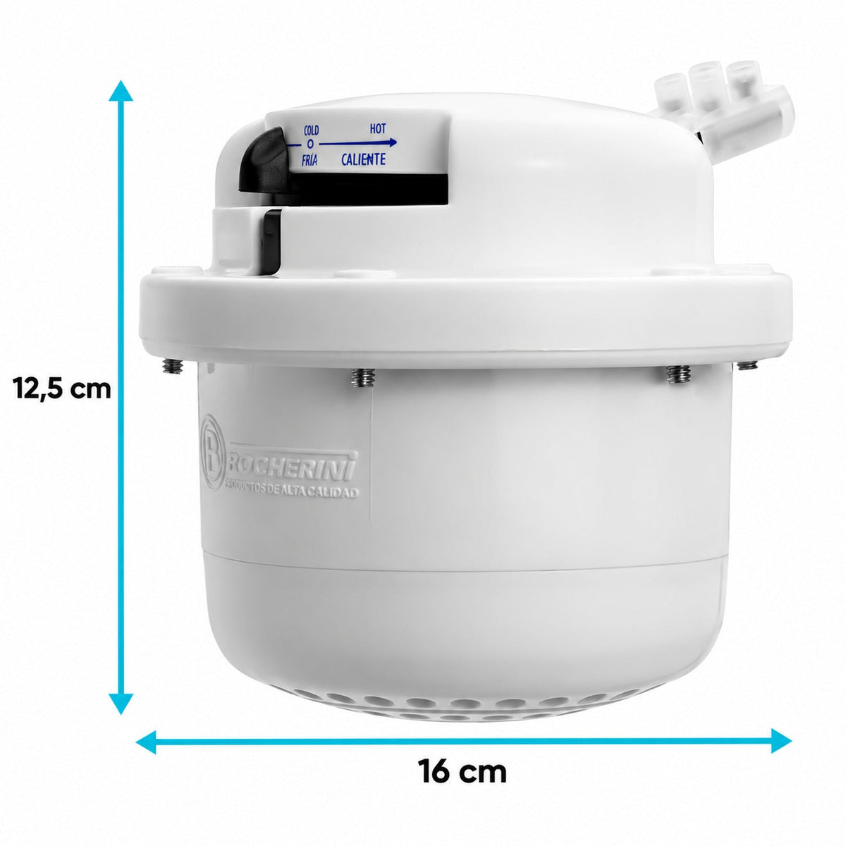 Ducha Eléctrica Fusion Blanca con Manguera 220 V, 16 cm imagen 4