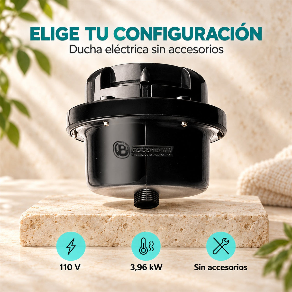 Ducha Eléctrica Fusion Dirigible Negra 110 V Sin Accesorios — características
