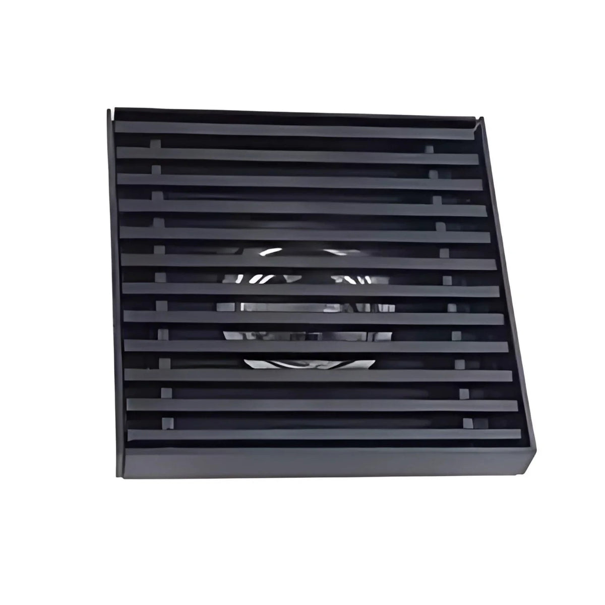Combo Baño Negro 3 Piezas con Regadera Cuadrada 30 cm, Tubo Tipo L 40 cm y Rejilla Antiolores 10 x 10 cm