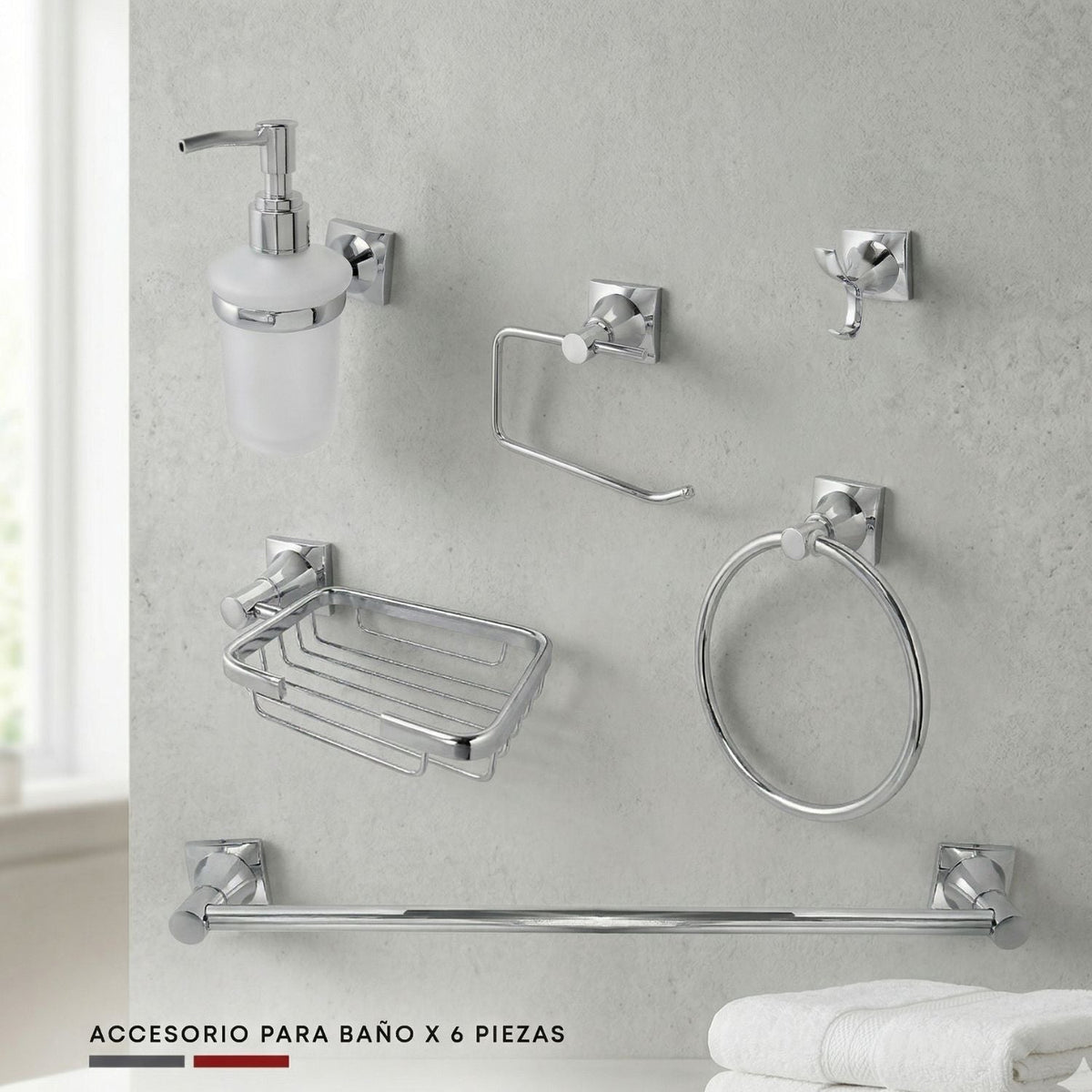 Juego De Accesorios De Baño Xcaret 6 Piezas