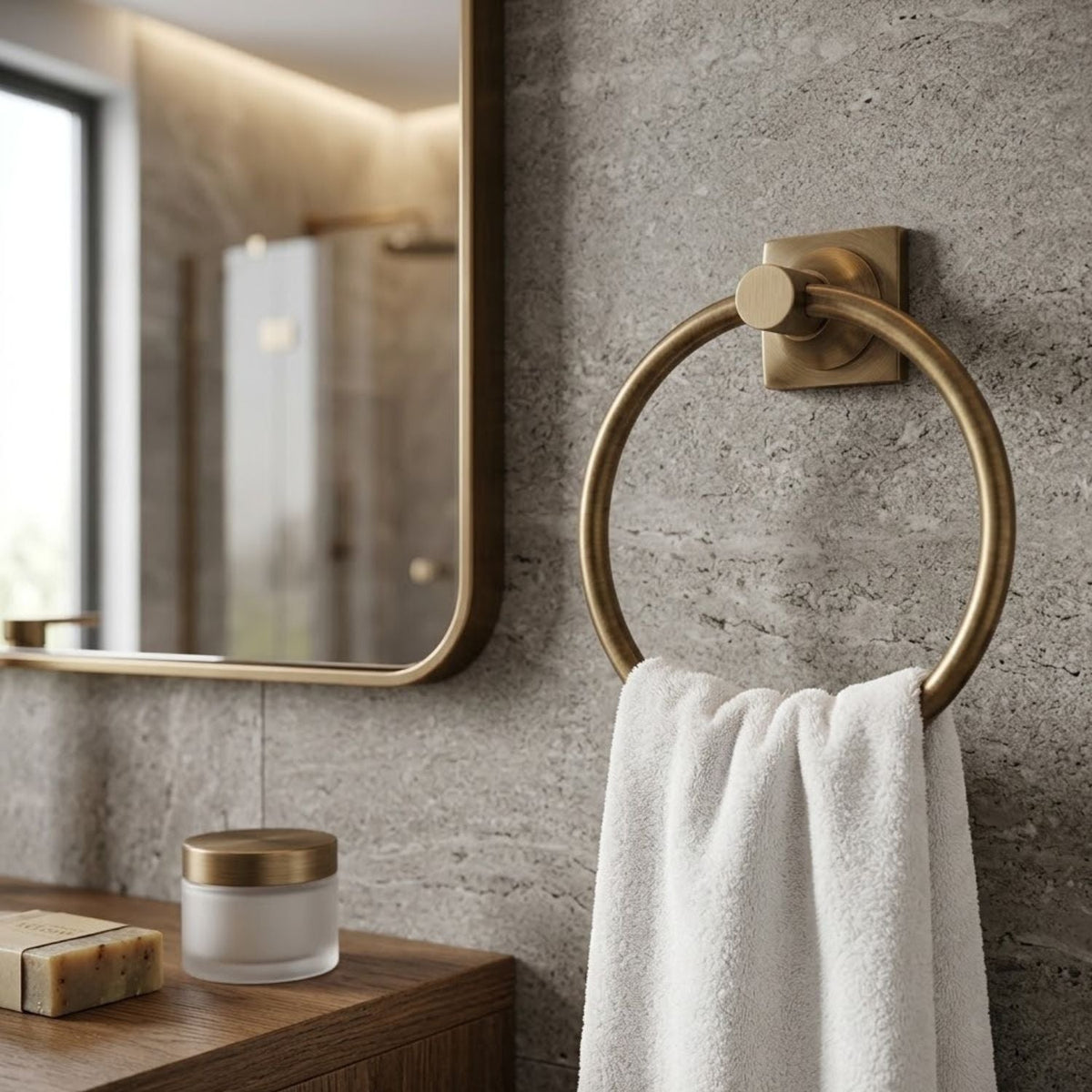Juego De Accesorios De Baño Xcaret 6 Piezas Bronce
