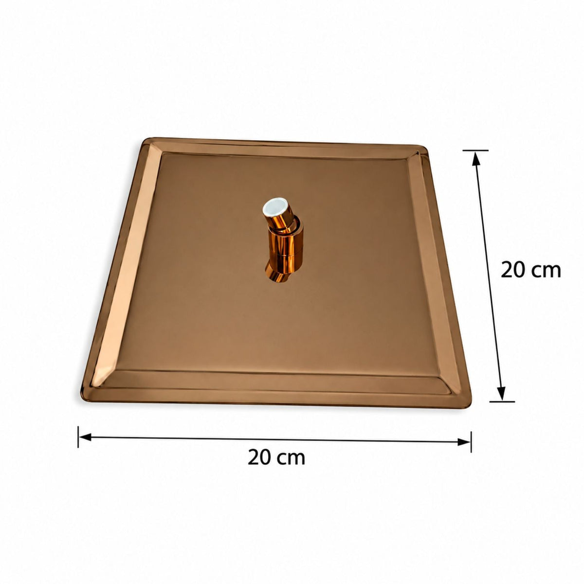 Conjunto De Ducha Orca Oro Rosa Monocontrol 20 X 20 cm