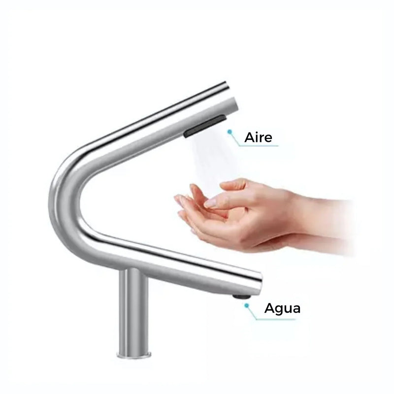 Secador de Manos con Grifo de Sensor Curvo en Acero Inoxidable 304 con Filtro HEPA 1350 W 110 V
