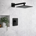 Conjunto De Ducha Orca Negro Mate Con Regadera De 25 cm