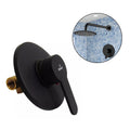 Grifería para Ducha Monocontrol Negro Metálico Redonda, Sistema Universal de 1/2", Cuerpo en Bronce