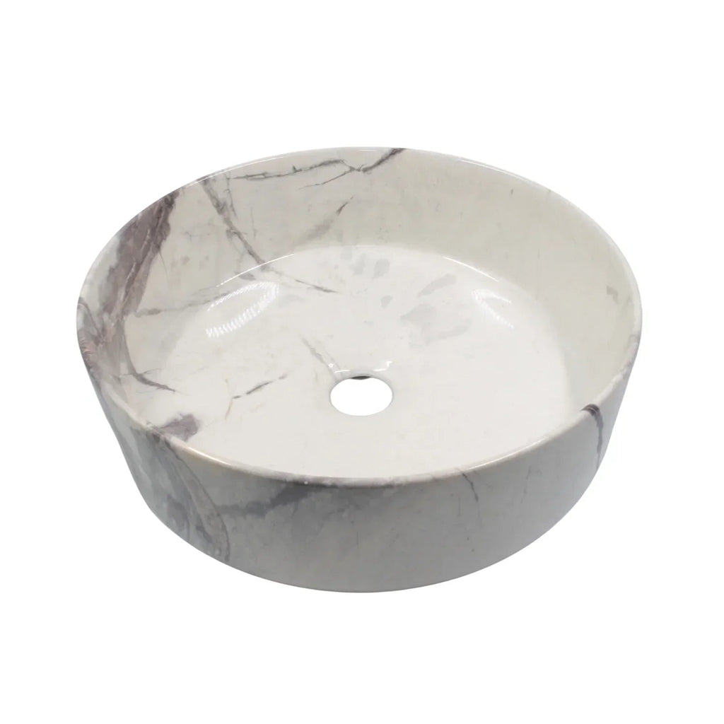 Lavamanos Sobreponer Redondo Carrara Mate 36 X 36 X 12 cm