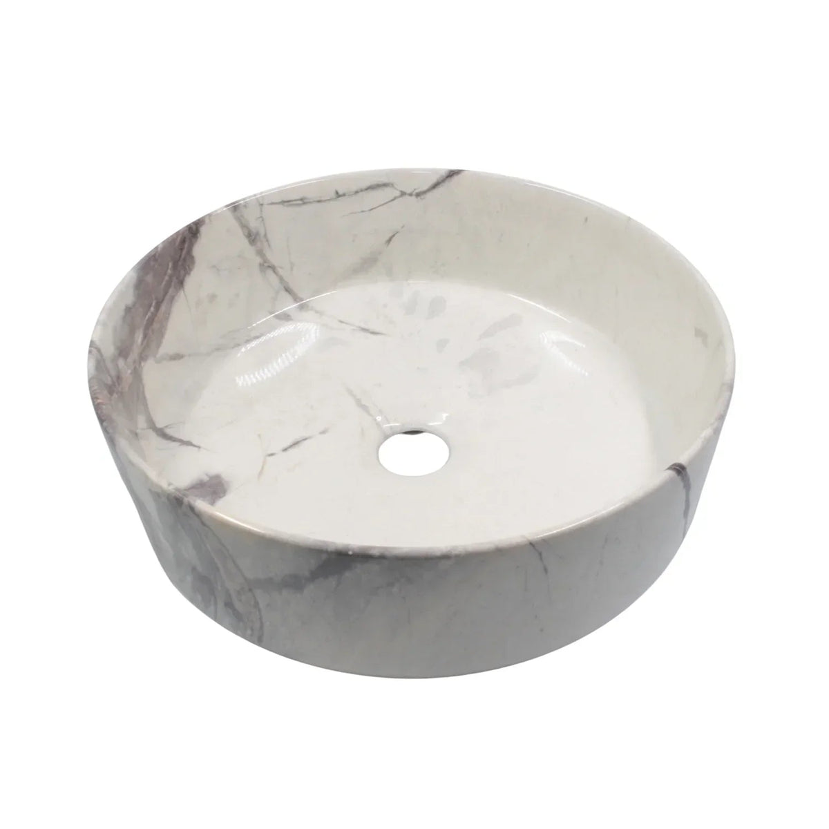 Lavamanos Sobreponer Redondo Carrara Mate 36 X 36 X 12 cm