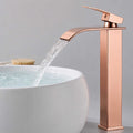 Grifería Monocontrol Alta Milán Oro Rosa Para Lavamanos 30 cm