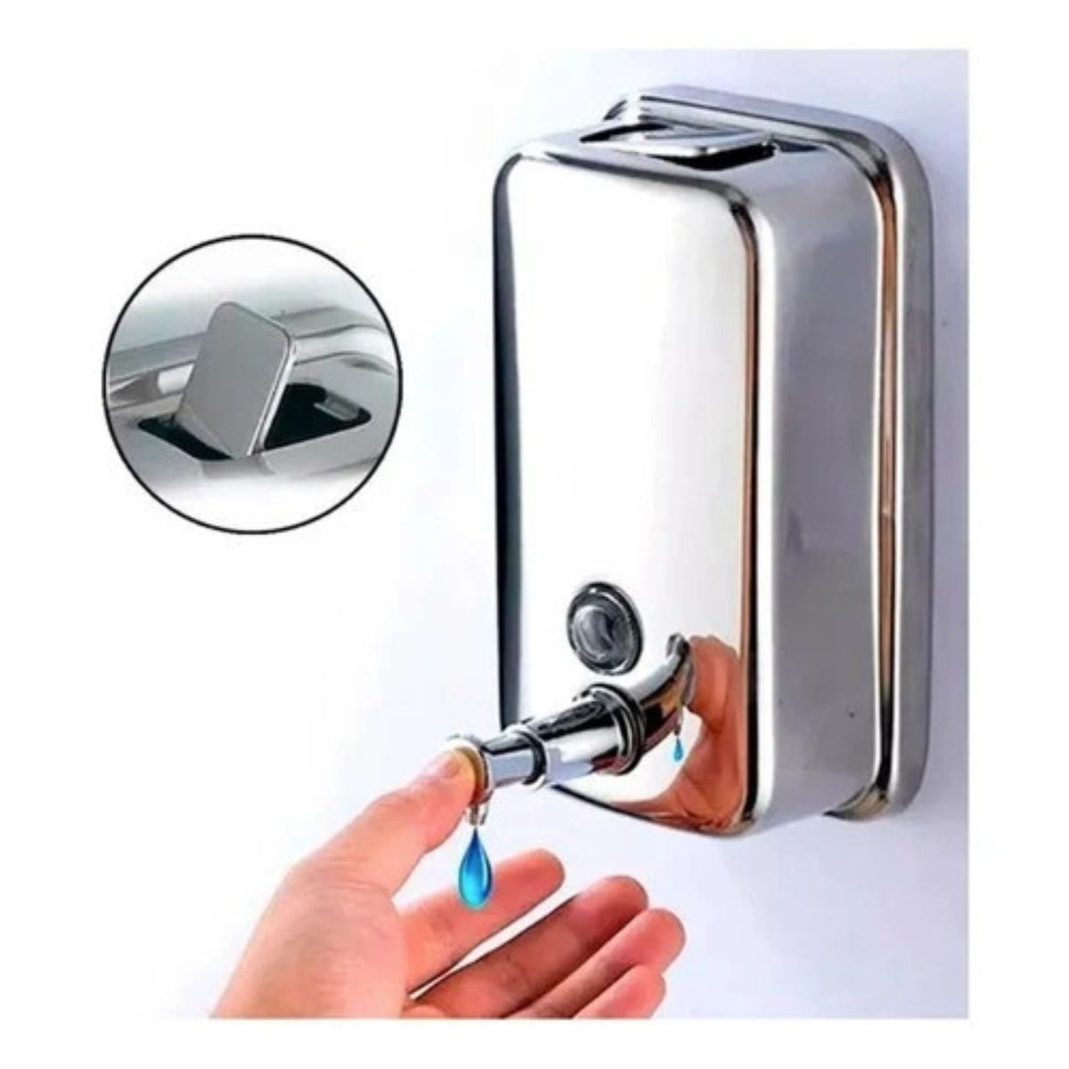 Dispensador de Jabón Líquido de Muro en Acero Inoxidable 800 ml - imagen 3
