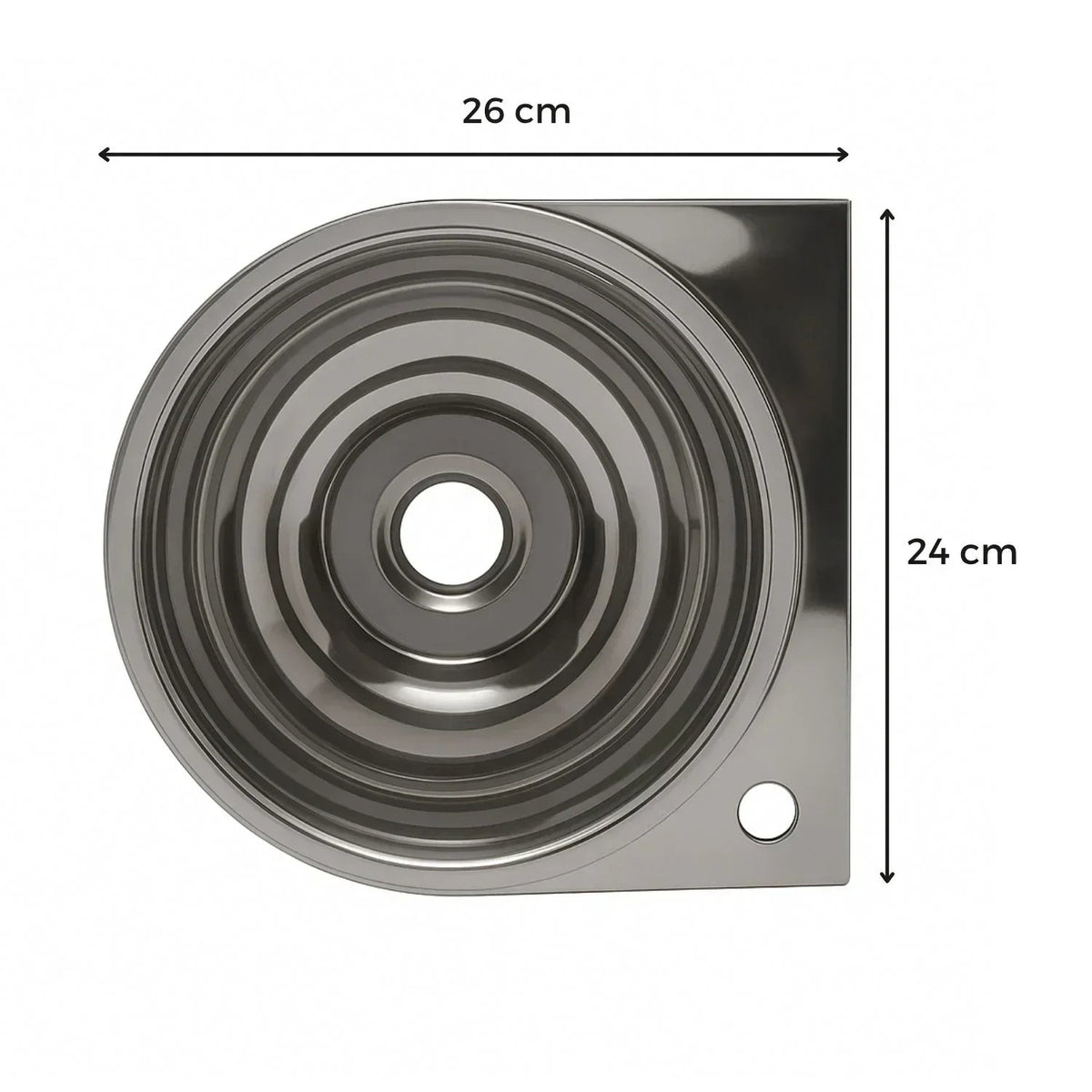 Lavamanos Plataforma Acero Inoxidable 24x26cm Pared