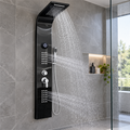 cover Torre De Ducha Negra Con Bluetooth Y Teleducha