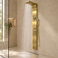 Torre De Ducha Oro Mate Con Bluetooth — 01 ambientacion