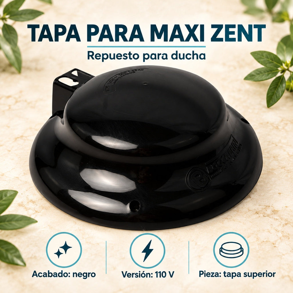 Tapa Negra para Ducha Maxi Zent 110 V: características