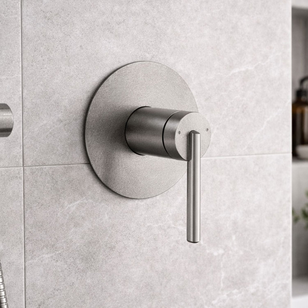 Griferia Ducha Monocontrol Sottile Niquel Texturizado Baño