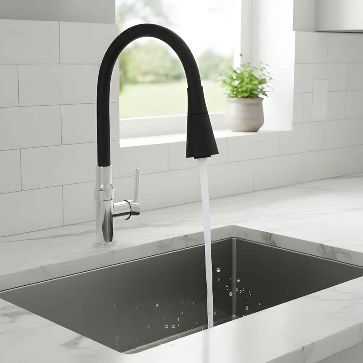Grifo Mesa De Cocina Orientable Pamo, Sistema Cierre Rápido