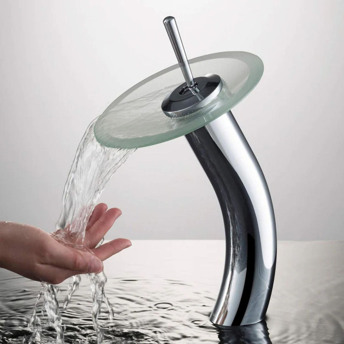 Grifería Monocontrol Lavamanos Cascada Cromada 29,8 cm