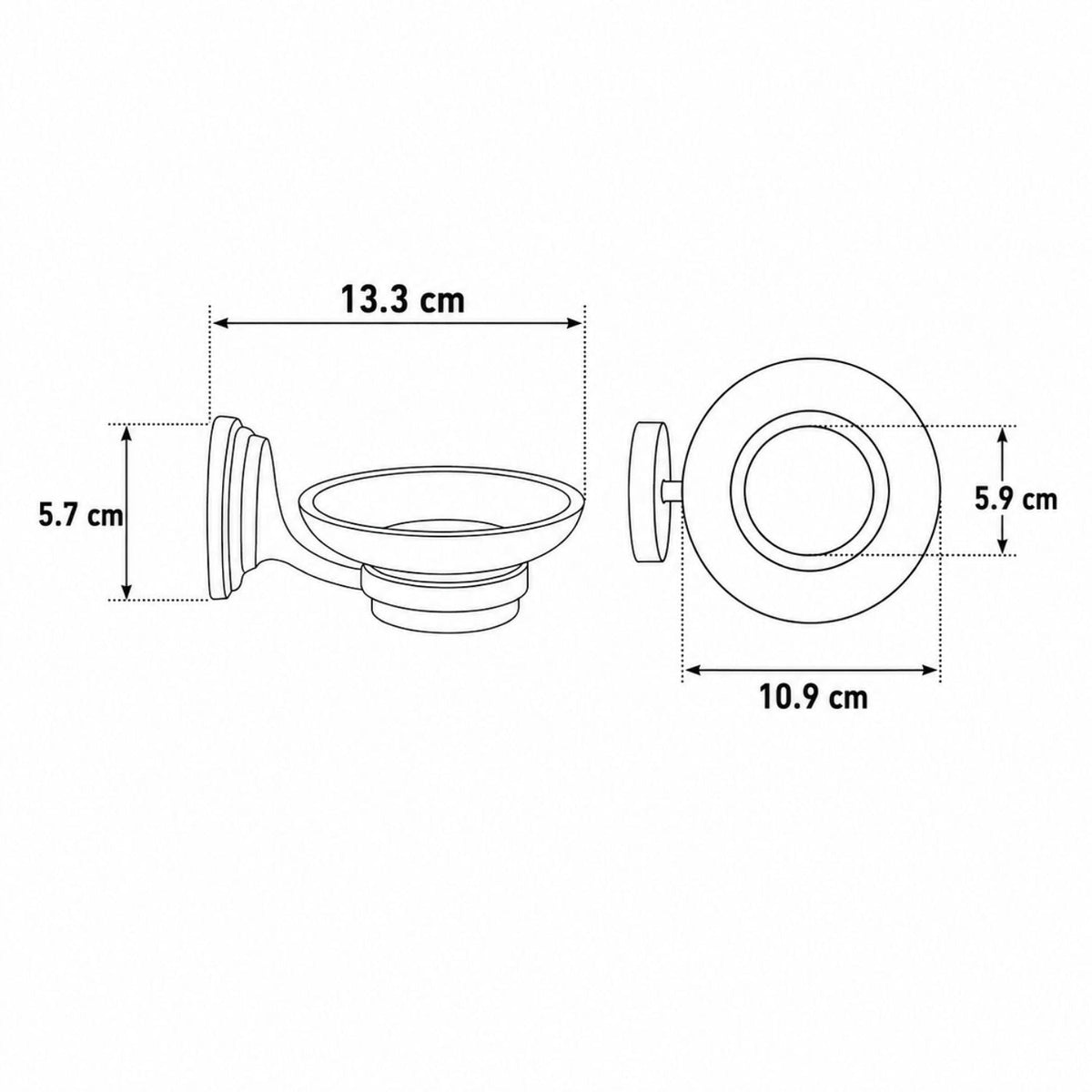Kit de Accesorios de Baño Colomba Cromado de 6 Piezas