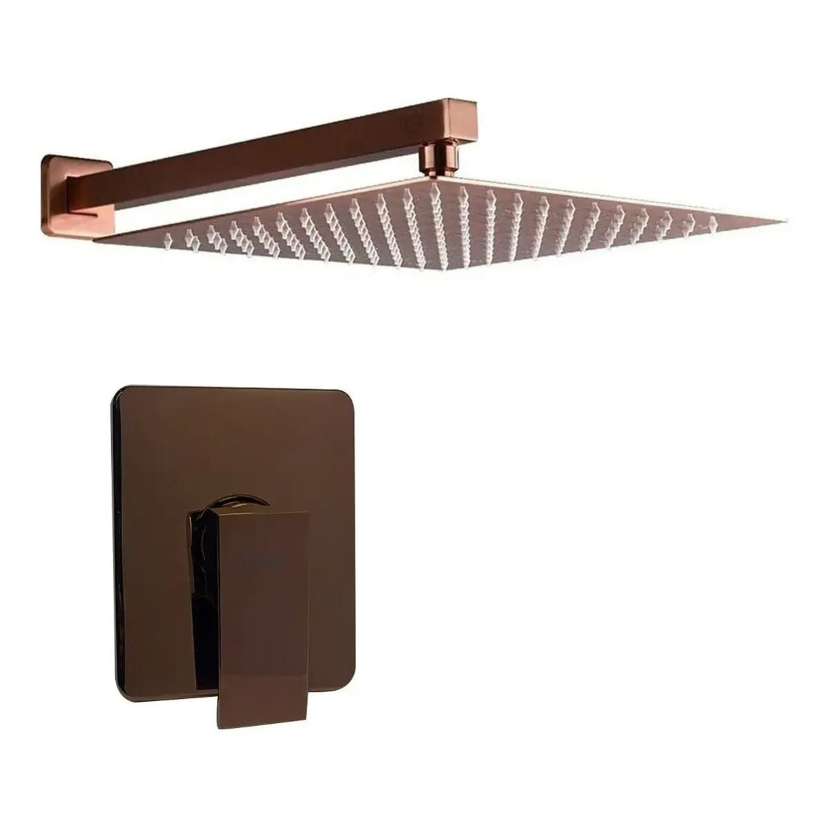 Conjunto De Ducha Orca Oro Rosa Monocontrol 20 X 20 cm