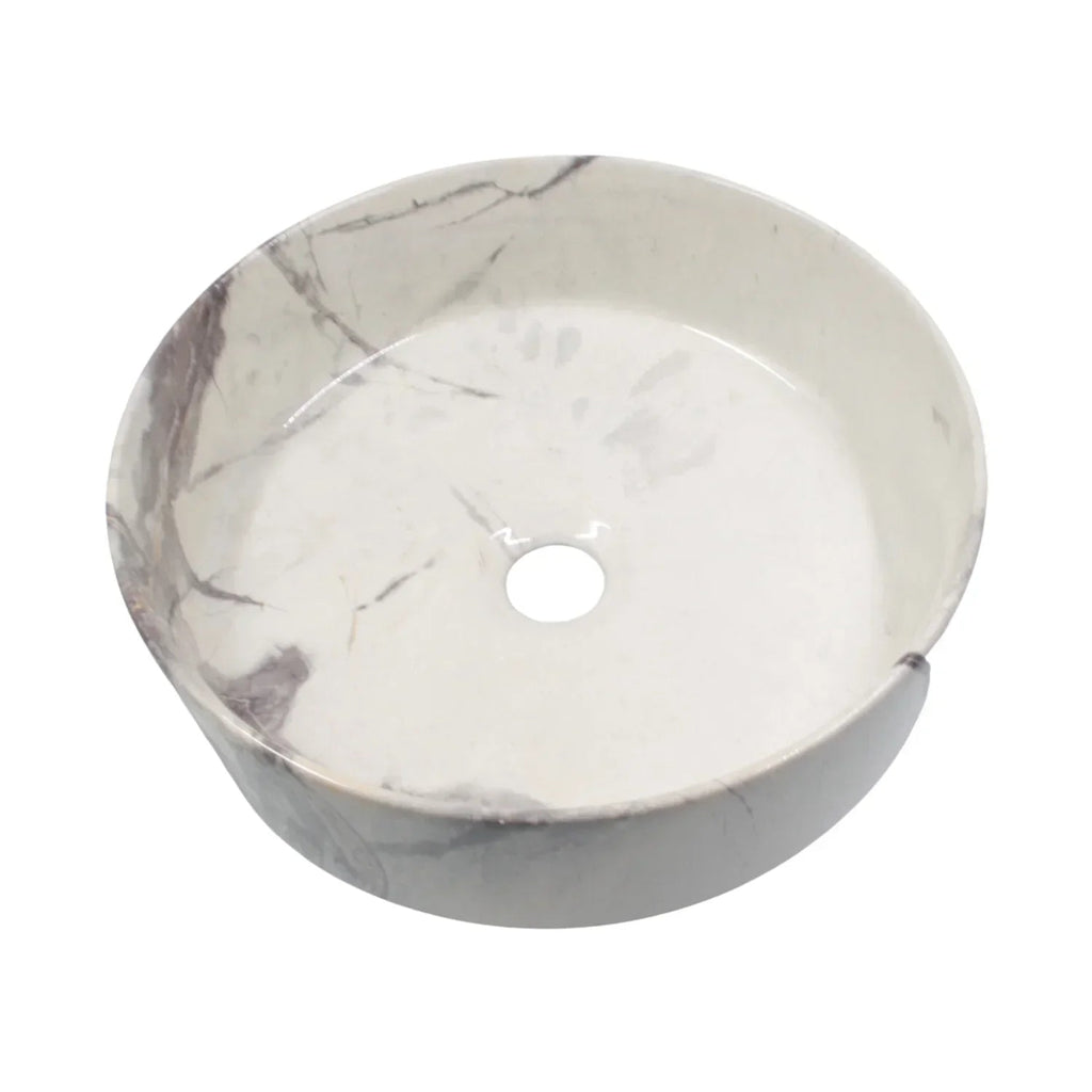 Lavamanos Sobreponer Redondo Carrara Mate 36 X 36 X 12 cm