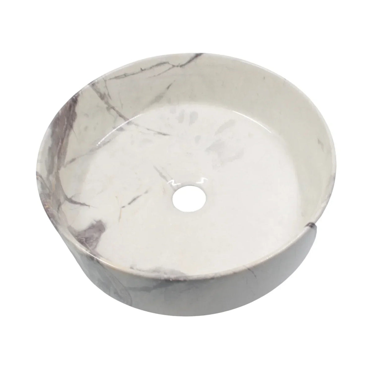 Lavamanos Sobreponer Redondo Carrara Mate 36 X 36 X 12 cm