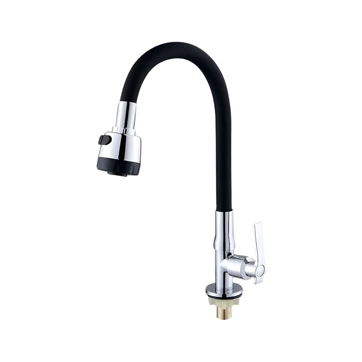 Grifería Flexible Negro Lavaplatos Cuello Silicona 360° Mesa