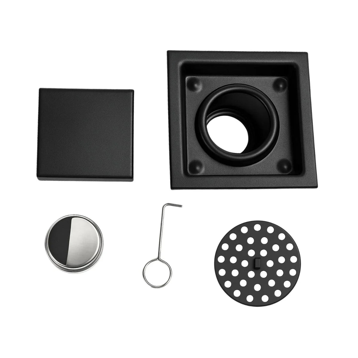 Rejilla Piso Invisible Acero Negro Mate 10X10