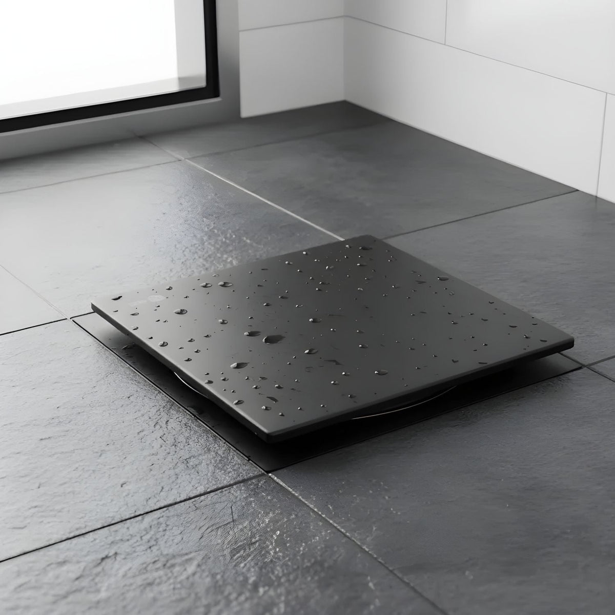 Rejilla Piso Cuadrada 10 X 10 Negro Mate Diseño Moderno SS304